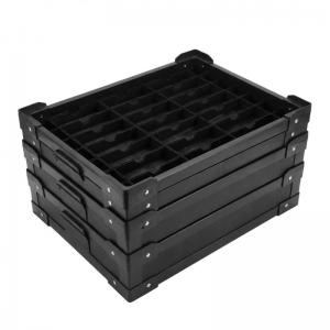 Schwarze antistatische Wellpappschachteln, Tabletts und Trennwände
    